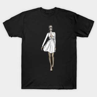 girl in white dress T-Shirt